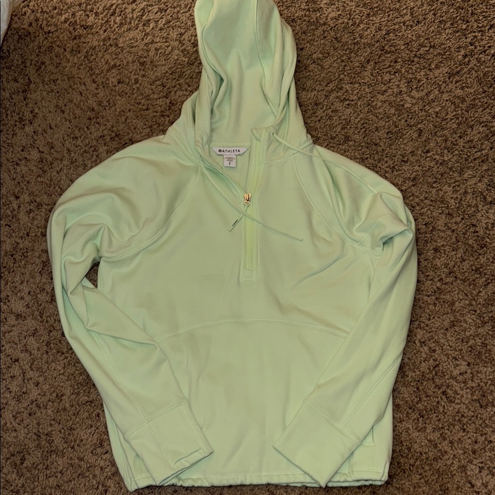 Athleta Light Green Pullover Hoodie